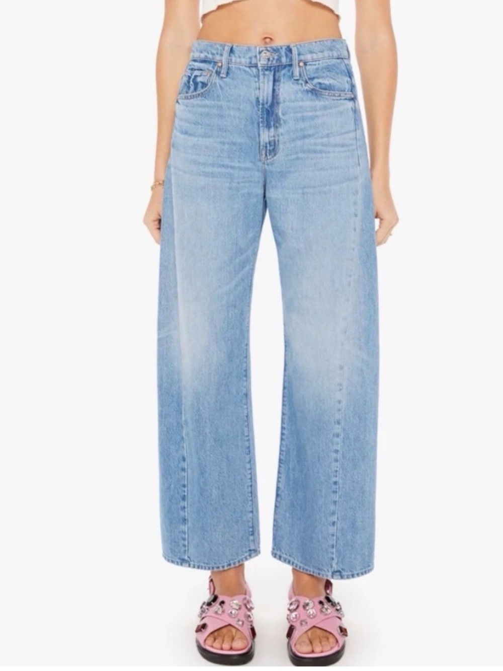 MOTHER The Half Pipe Flood High Rise Ankle Wide Leg Jean - Picture 5 of 13